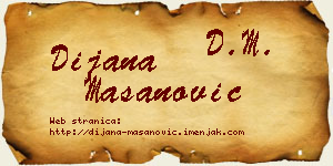 Dijana Mašanović vizit kartica